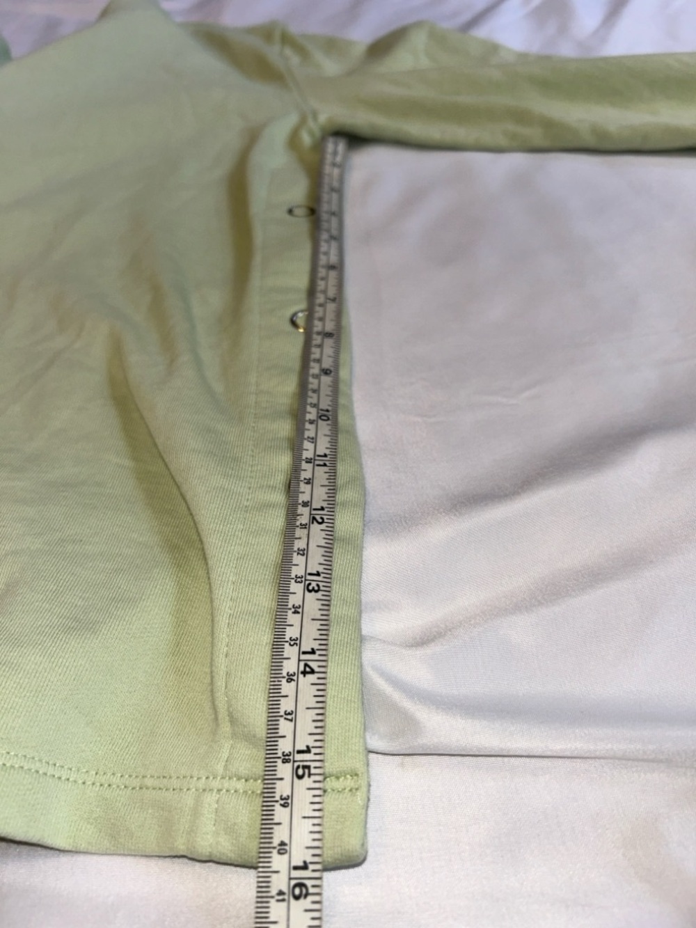 ASOS Maternity Mint Green Crew Neck Long-Sleeve Top with Side Snap Detail - Picture 7 of 8